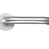 Zoo Hardware ZCS2 Contract RTD Lever Handle on Rose - Satin Stainless Steel (sold in pairs)