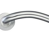 ZCS2 Contract Arched Lever On Round Rose, Satin Stainless Steel (sold in pairs)