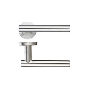 ZCS2 Contract T-Bar Lever On Round Rose, Satin Stainless Steel (sold in pairs)