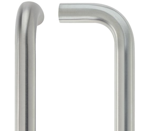 ZCS2 Contract D Pull Handles (19mm or 22mm Bar Diameter), Satin Stainless Steel