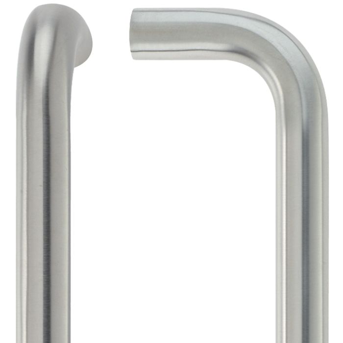 ZCS2 Contract D Pull Handles (19mm or 22mm Bar Diameter), Satin Stainless Steel