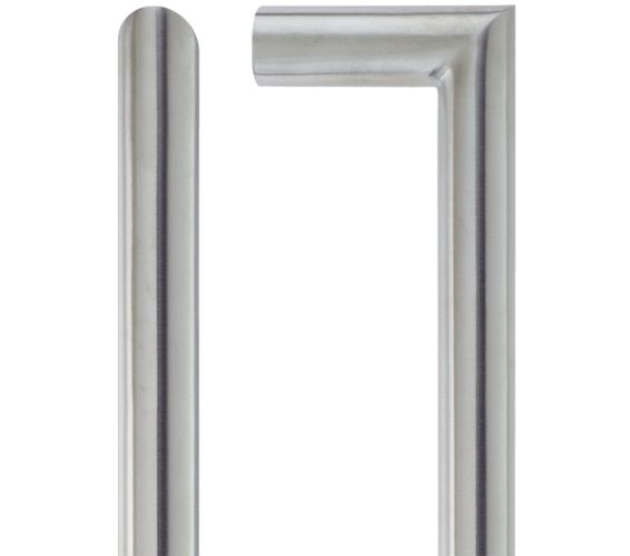 ZCS2M Contract Mitred Pull Handles (19mm Bar Diameter), Satin Stainless Steel