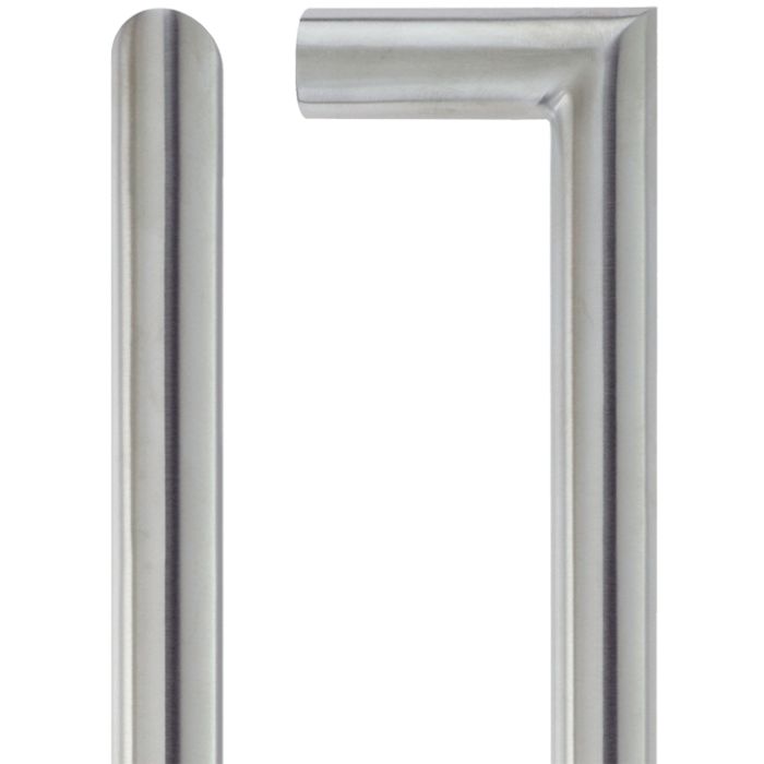 ZCS2M Contract Mitred Pull Handles (19mm Bar Diameter), Satin Stainless Steel