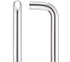 ZCSD Architectural D Pull Handle (19mm Bar Diameter) - Polished Stainless Steel