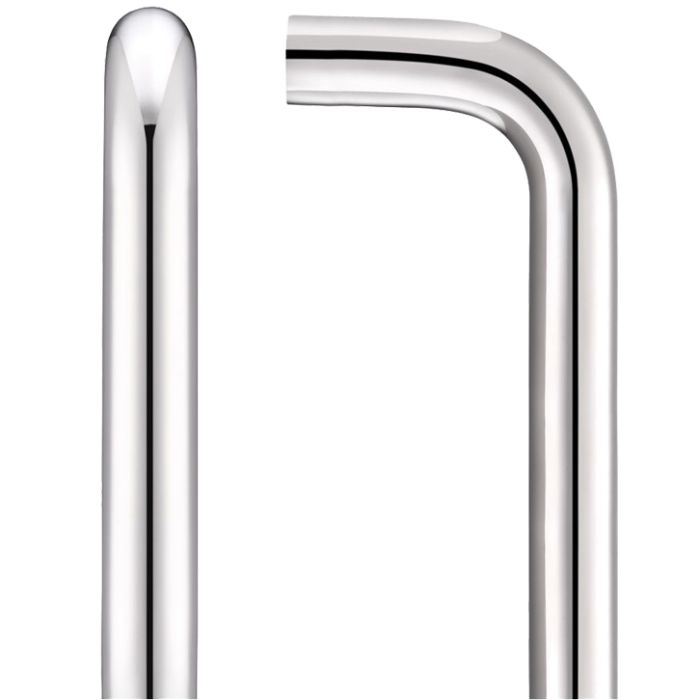 ZCSD Architectural D Pull Handle (19mm Bar Diameter) – Polished Stainless Steel