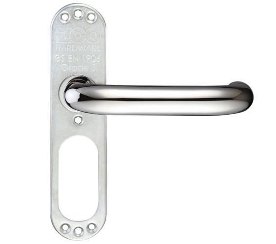 ZCS Architectural 19mm RTD Lever On Short Inner Backplate, Polished Stainless Steel (sold in pairs)