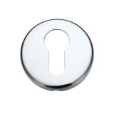 Contract Euro Profile Escutcheon, Polished Chrome