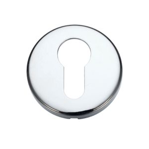 Contract Euro Profile Escutcheon, Polished Chrome