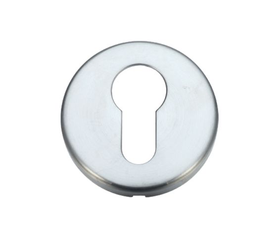 Contract Euro Profile Escutcheon, Satin Chrome