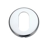 Contract Oval Profile Escutcheon, Polished Chrome