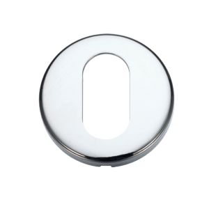 Contract Oval Profile Escutcheon, Polished Chrome