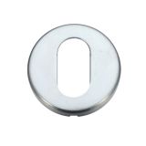 Contract Oval Profile Escutcheon, Satin Chrome