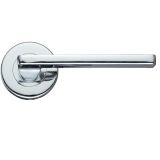 Leon Contract Lever On Round Rose, Polished Chrome (sold in pairs)