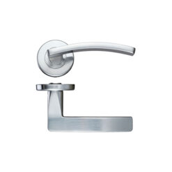 Toledo Contract Lever On Round Rose, Satin Chrome (sold in pairs) - Image 2
