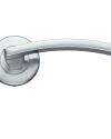 Toledo Contract Lever On Round Rose, Satin Chrome (sold in pairs)