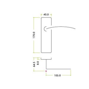 Toledo Contract Door Handles On Backplate, Satin Chrome (sold in pairs)