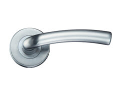 Seville Contract Lever On Round Rose, Satin Chrome (sold in pairs)