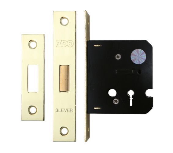 3 Lever Contract Dead Lock (64mm OR 76mm), Electro Brass