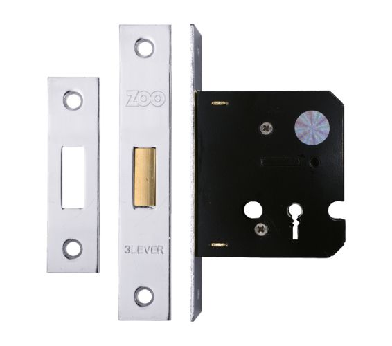 3 Lever Contract Dead Lock (64mm OR 76mm), Nickel Plate
