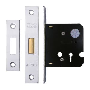 3 Lever Contract Dead Lock (64mm OR 76mm), Nickel Plate