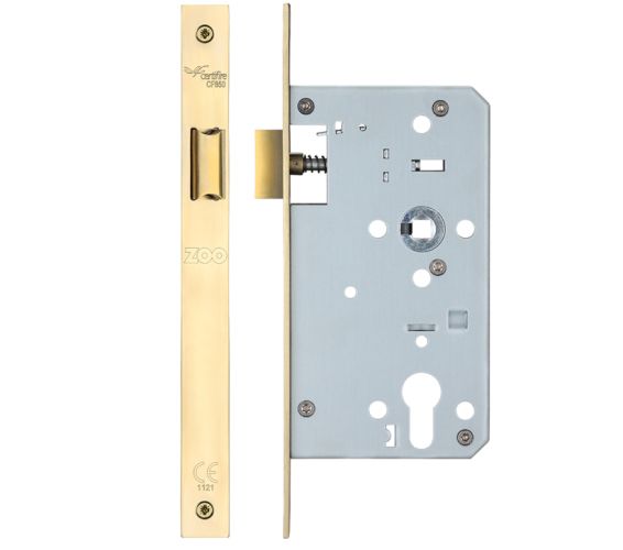 72mm c/c DIN Latch (Square Profile), PVD Stainless Brass