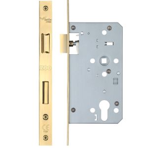 72mm c/c DIN Escape Lock (Square Profile), PVD Stainless Brass