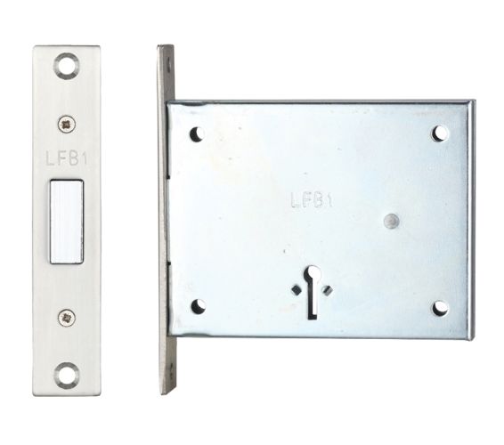 London Fire Brigade Mortice Dead Lock (51mm), Satin Stainless Steel