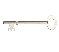 London Fire Brigade Mortice Dead Lock Key, Satin Stainless Steel