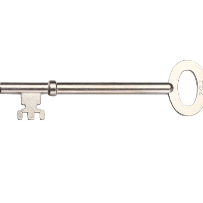 London Fire Brigade Mortice Dead Lock Key, Satin Stainless Steel