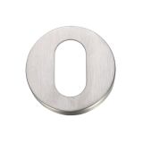 ZG4S Oval Profile Key Escutcheon, Satin Stainless Steel