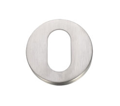 ZG4S Oval Profile Key Escutcheon, Satin Stainless Steel