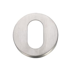 ZG4S Oval Profile Key Escutcheon, Satin Stainless Steel