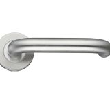 ZCS RTD Lever On Round Rose, Satin Stainless Steel (sold in pairs)