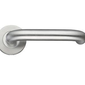 ZCS RTD Lever On Round Rose, Satin Stainless Steel (sold in pairs)