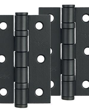 3 Inch Steel Ball Bearing Door Hinges – Powder Coated Black (sold in pairs)