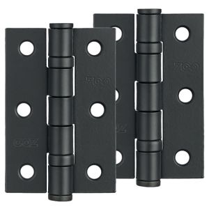 3 Inch Steel Ball Bearing Door Hinges – Powder Coated Black (sold in pairs)