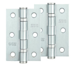 3 Inch Steel Ball Bearing Door Hinges - Satin Chrome Finish (sold in pairs)