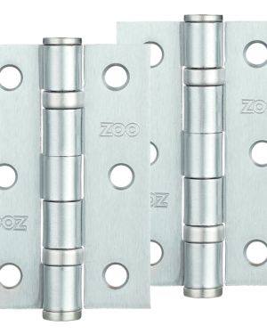 3 Inch Steel Ball Bearing Door Hinges – Satin Chrome Finish (sold in pairs)