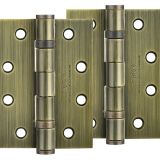4 Inch Steel Ball Bearing Door Hinges, Florentine Bronze  (sold in pairs)