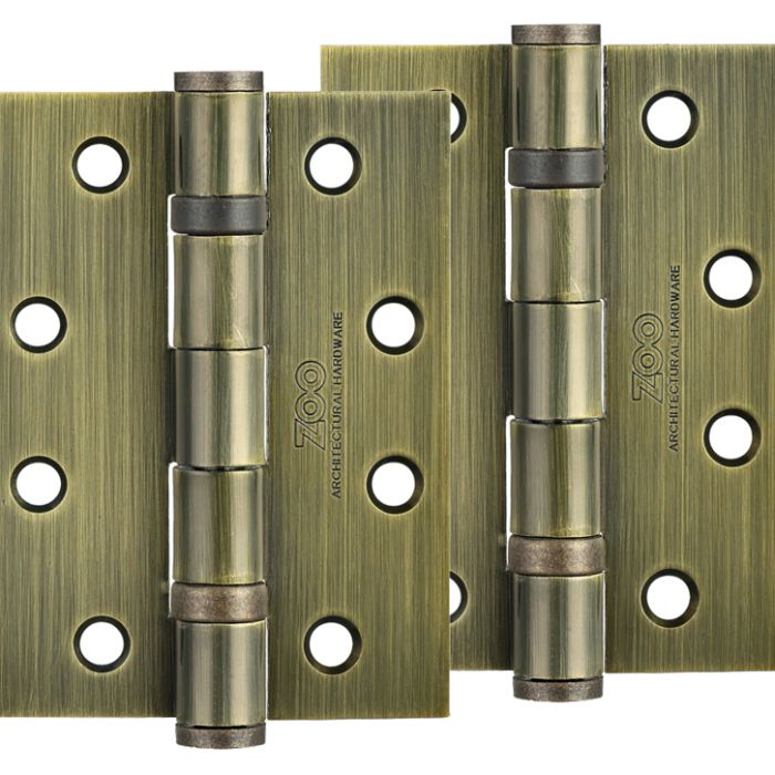 4 Inch Steel Ball Bearing Door Hinges, Florentine Bronze  (sold in pairs)