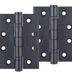4 Inch Grade 13 Ball Bearing Hinge, Powder Coated Black  (sold in pairs)