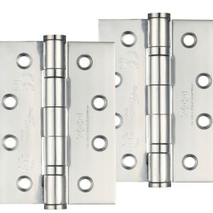 4 Inch Grade 13 Ball Bearing Hinge, Polished Stainless Steel  (sold in pairs)