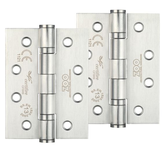 Zoo Hardware 4 Inch Grade 13 Ball Bearing Hinge – Satin Stainless Steel (sold in pairs)