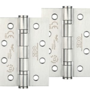 Zoo Hardware 4 Inch Grade 13 Ball Bearing Hinge – Satin Stainless Steel (sold in pairs)