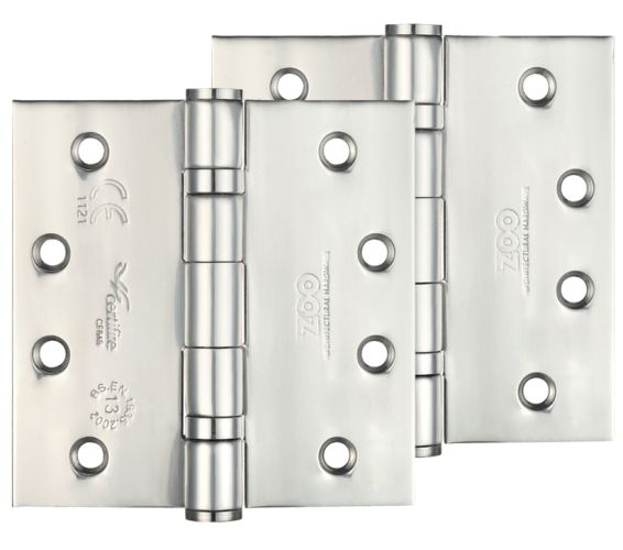 4 Inch Grade 13 Ball Bearing Hinge, Polished Stainless Steel  (sold in pairs)