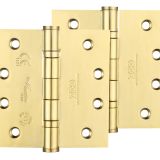 4 Inch Grade 13 Ball Bearing Hinge, PVD Stainless Brass  (sold in pairs)