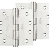 4 Inch Grade 13 Ball Bearing Hinge, Satin Stainless Steel  (sold in pairs)
