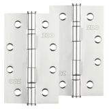 4 Inch Grade 201 Slim Knuckle Bearing Hinge, Polished Stainless Steel  (sold in pairs)