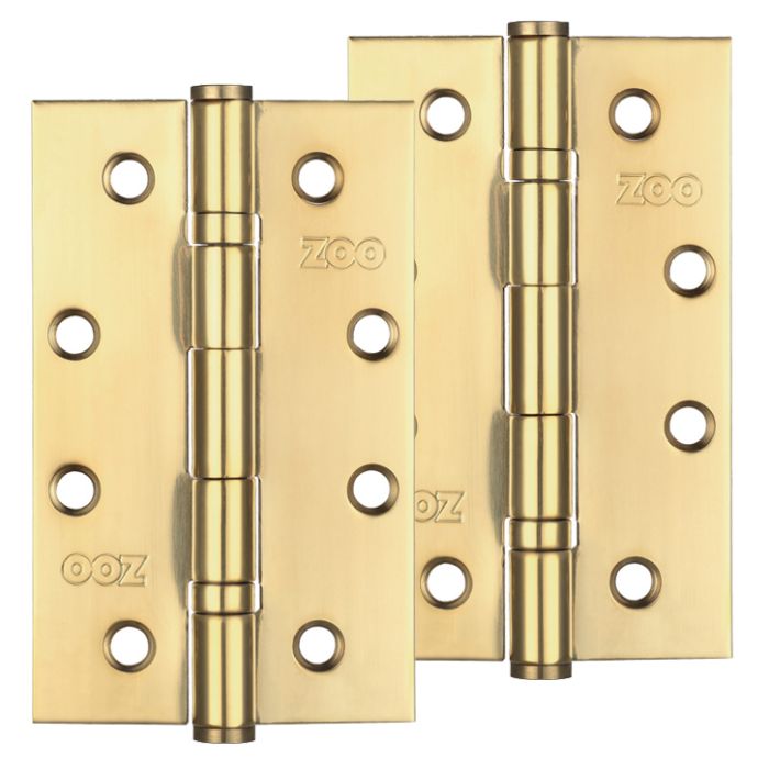 4 Inch Grade 201 Slim Knuckle Bearing Hinge, PVD Stainless Brass  (sold in pairs)