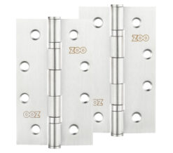 4 Inch Grade 201 Slim Knuckle Bearing Hinge, Satin Stainless Steel  (sold in pairs)
